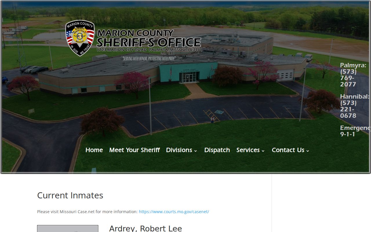 Marion County arrest history current inmates interface