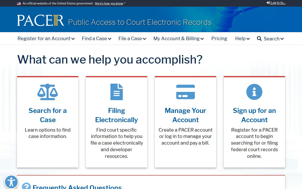 Marion County criminal court case records through the federal PACER system