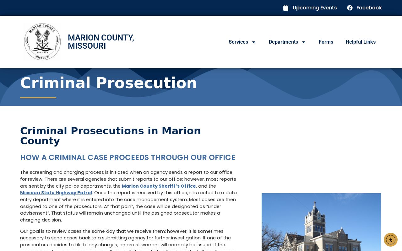 Marion County criminal record charging process