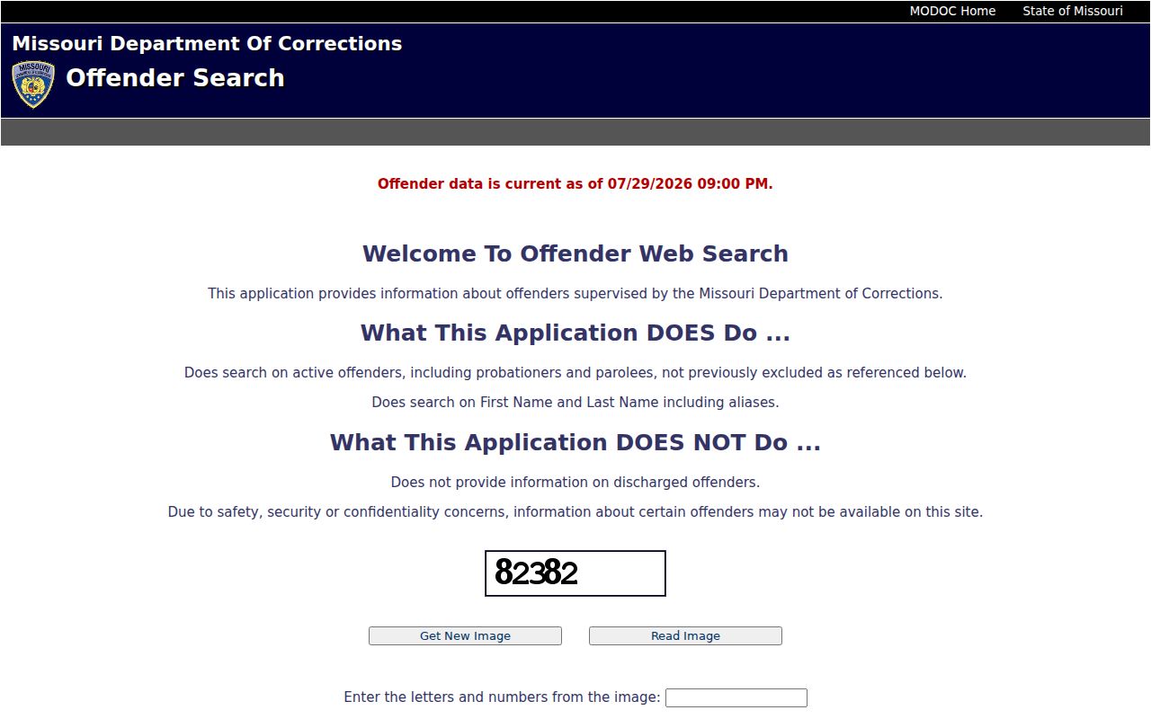 Marion County criminal history and Missouri offender search