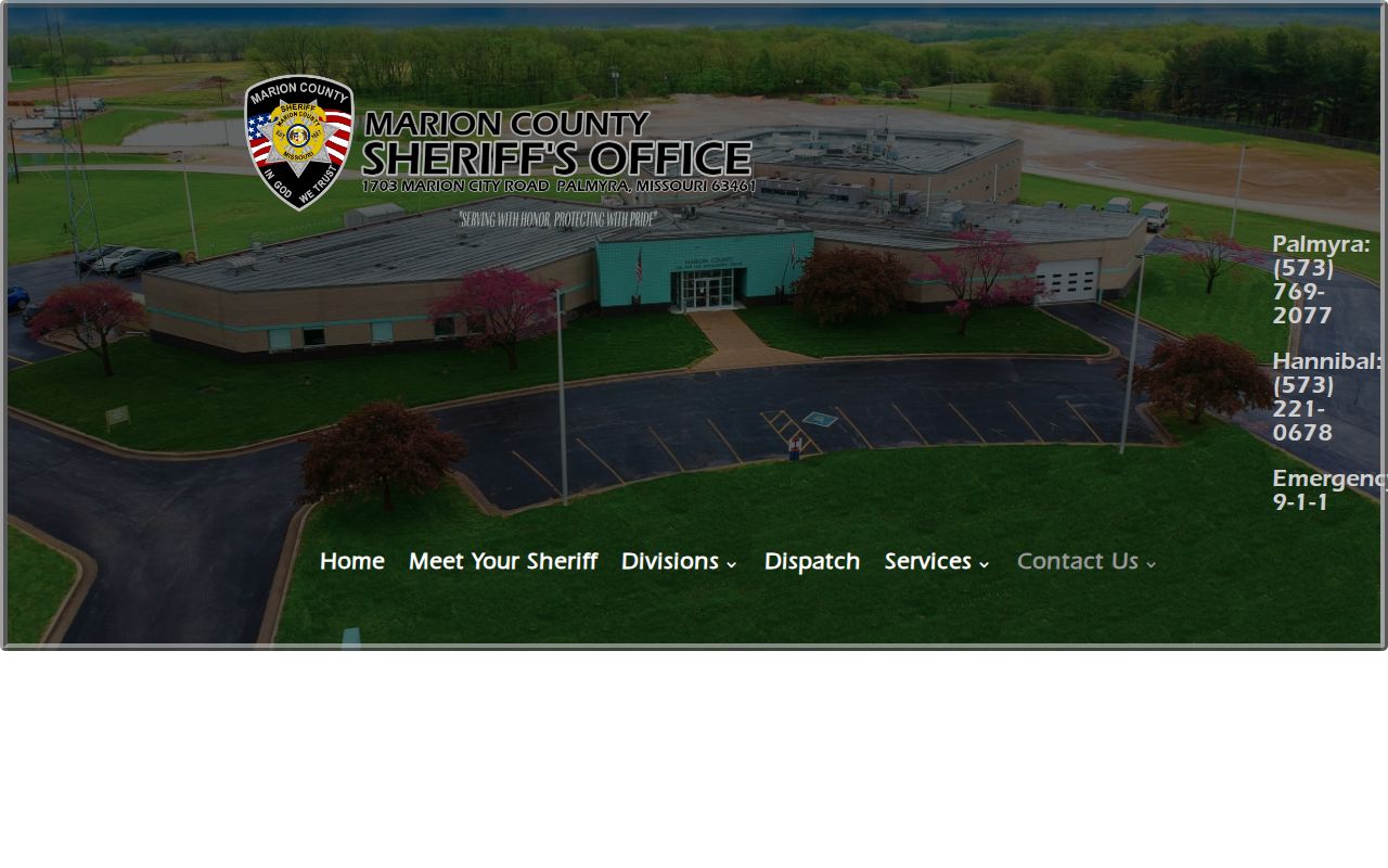 Marion County criminal history Sheriff contact channels