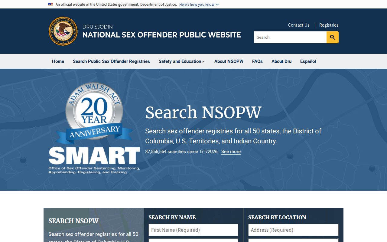 Marion County sex offender check using the national NSOPW search interface