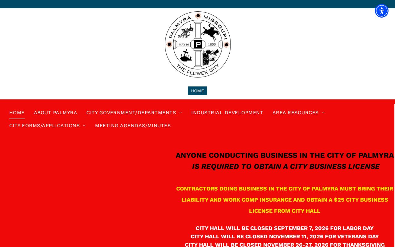 Palmyra criminal records and official City Hall information